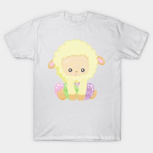 Easter, Cute Sheep, Little Sheep, Easter Eggs T-Shirt